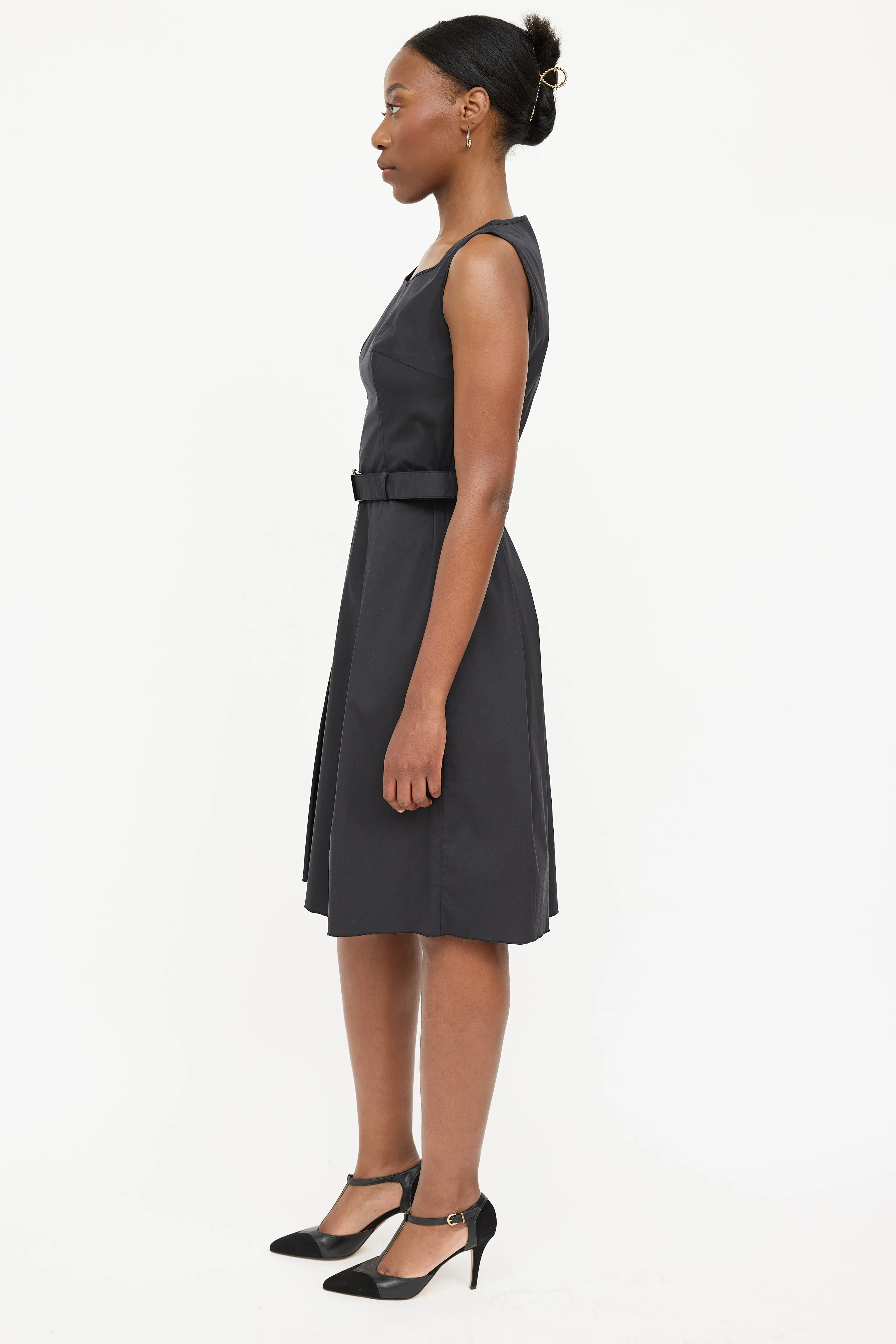 2007 Pleated Belted Dress