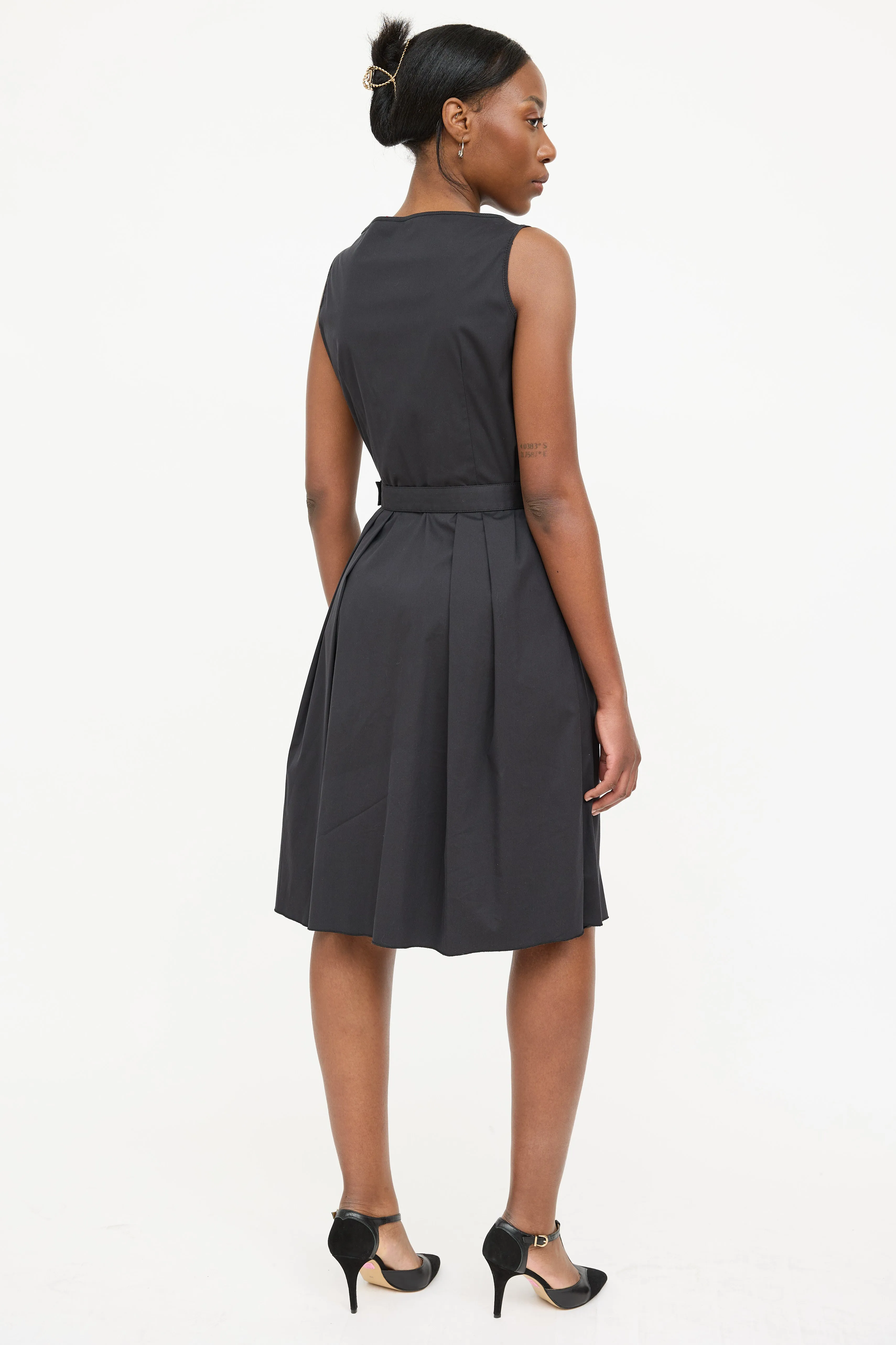 2007 Pleated Belted Dress