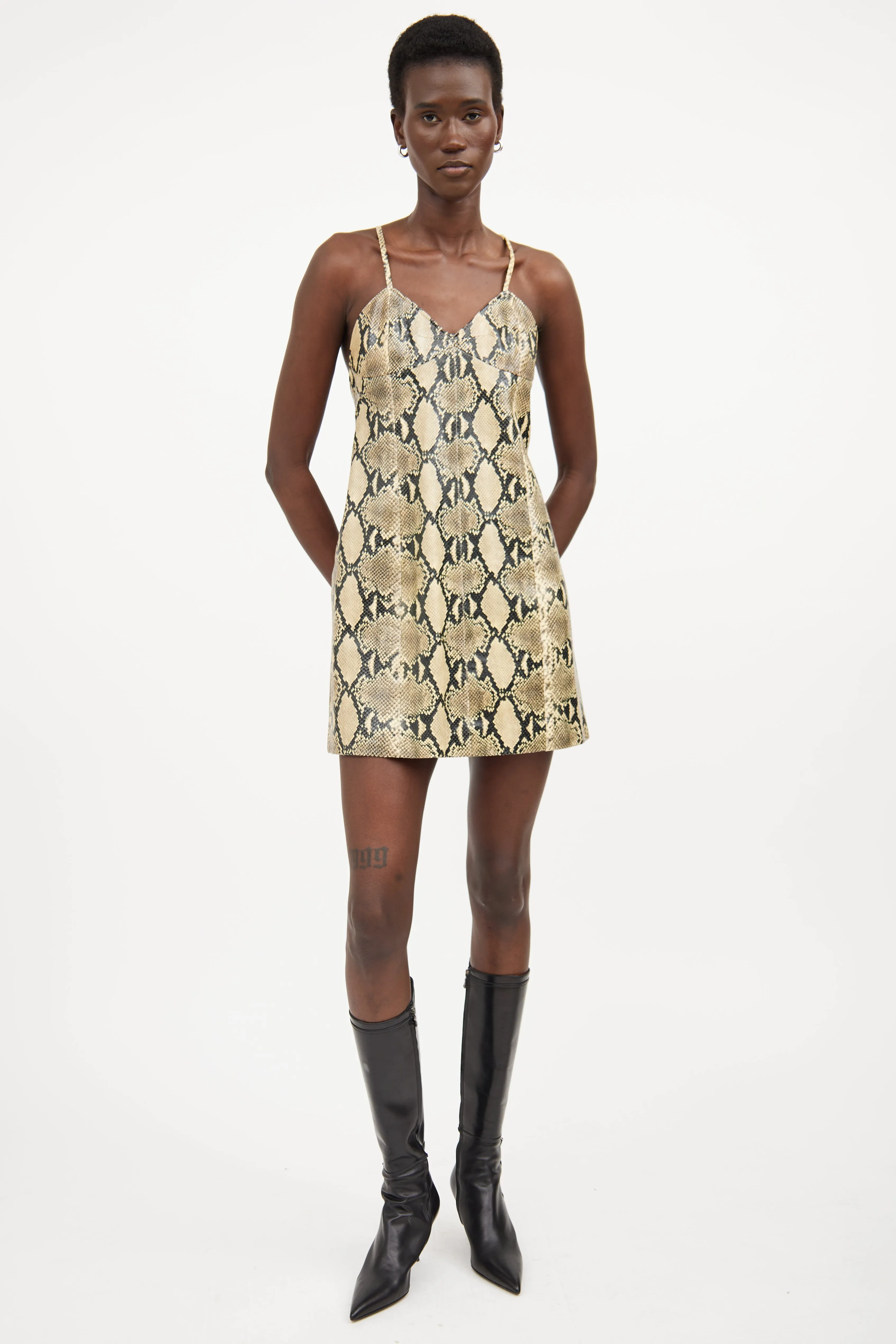 2019 Leather Mini Dress