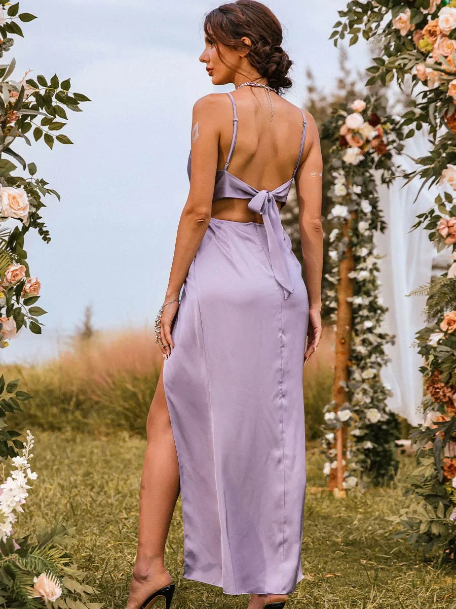 2025 Short Lavender Bridesmaid Dresses V-Neck Sleeveless