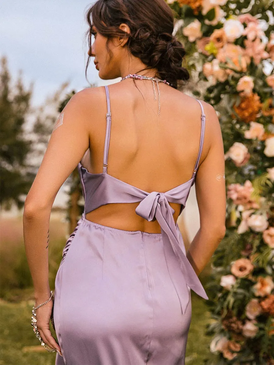 2025 Short Lavender Bridesmaid Dresses V-Neck Sleeveless