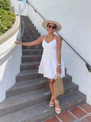 Coco Strappy Midi Flare Tiered dress