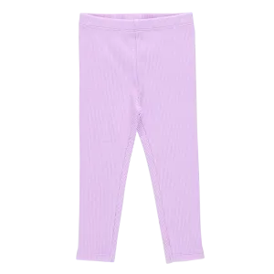 Girls Organic Rib Legging in Lavender