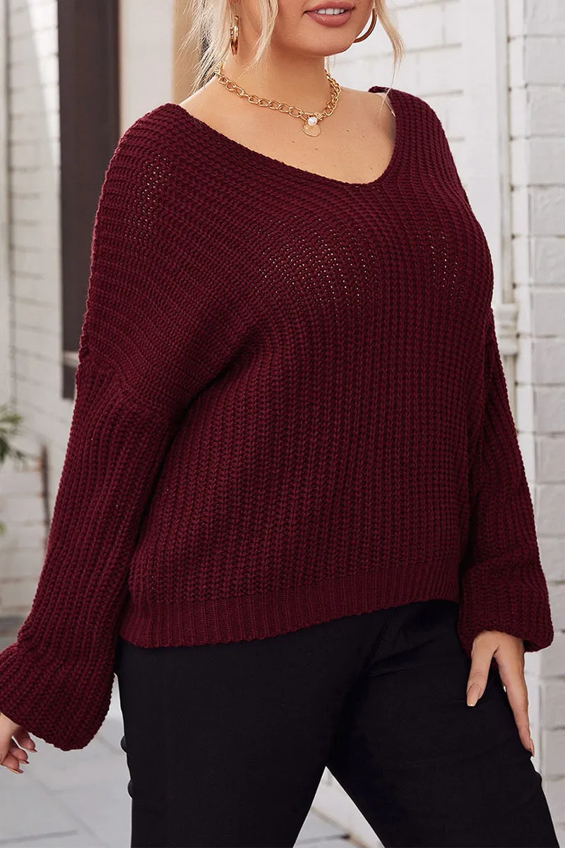 hulianfu Casual Simplicity Solid V Neck Plus Size Tops