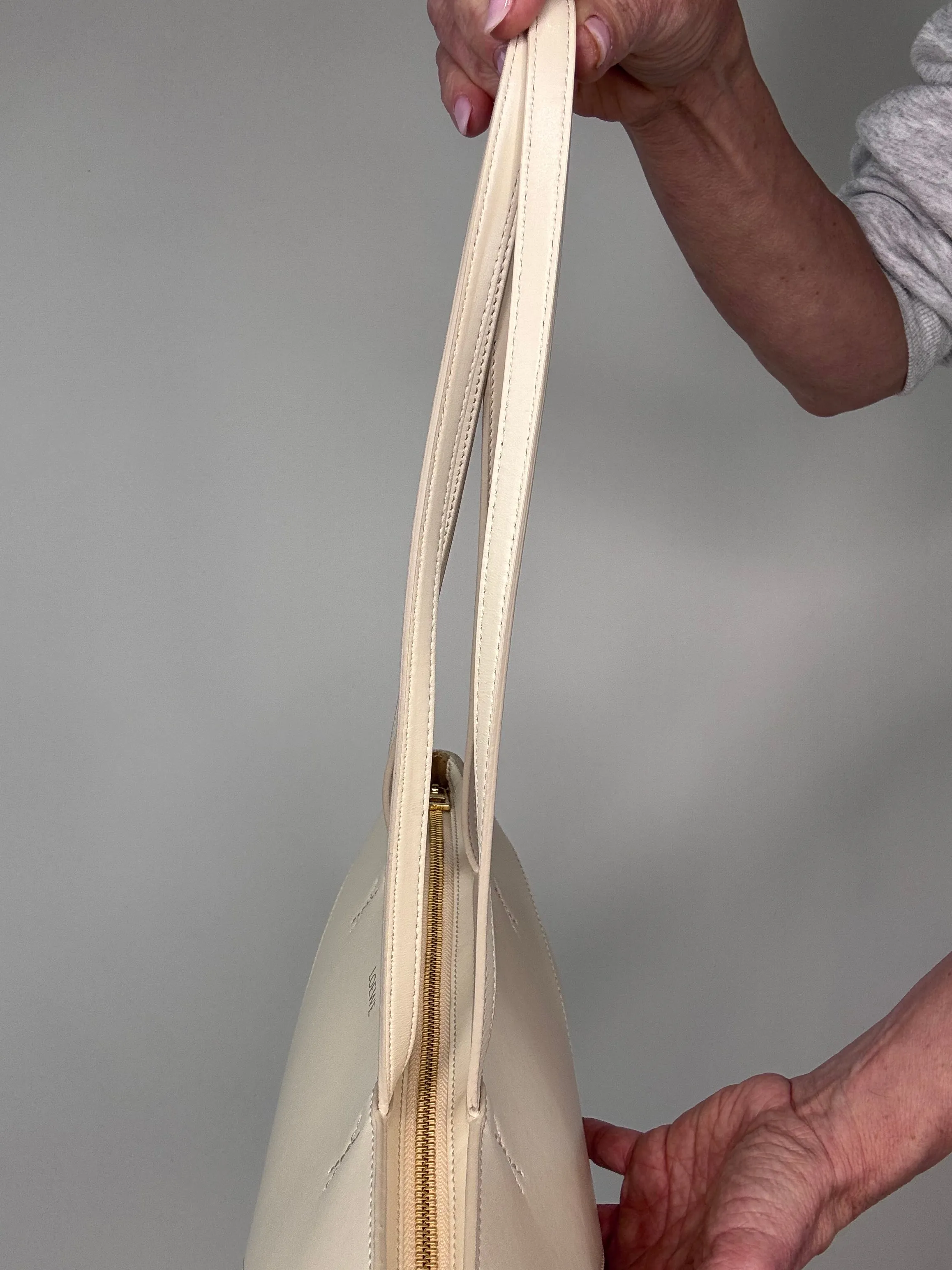 Loewe Crop Fold Bag Cream