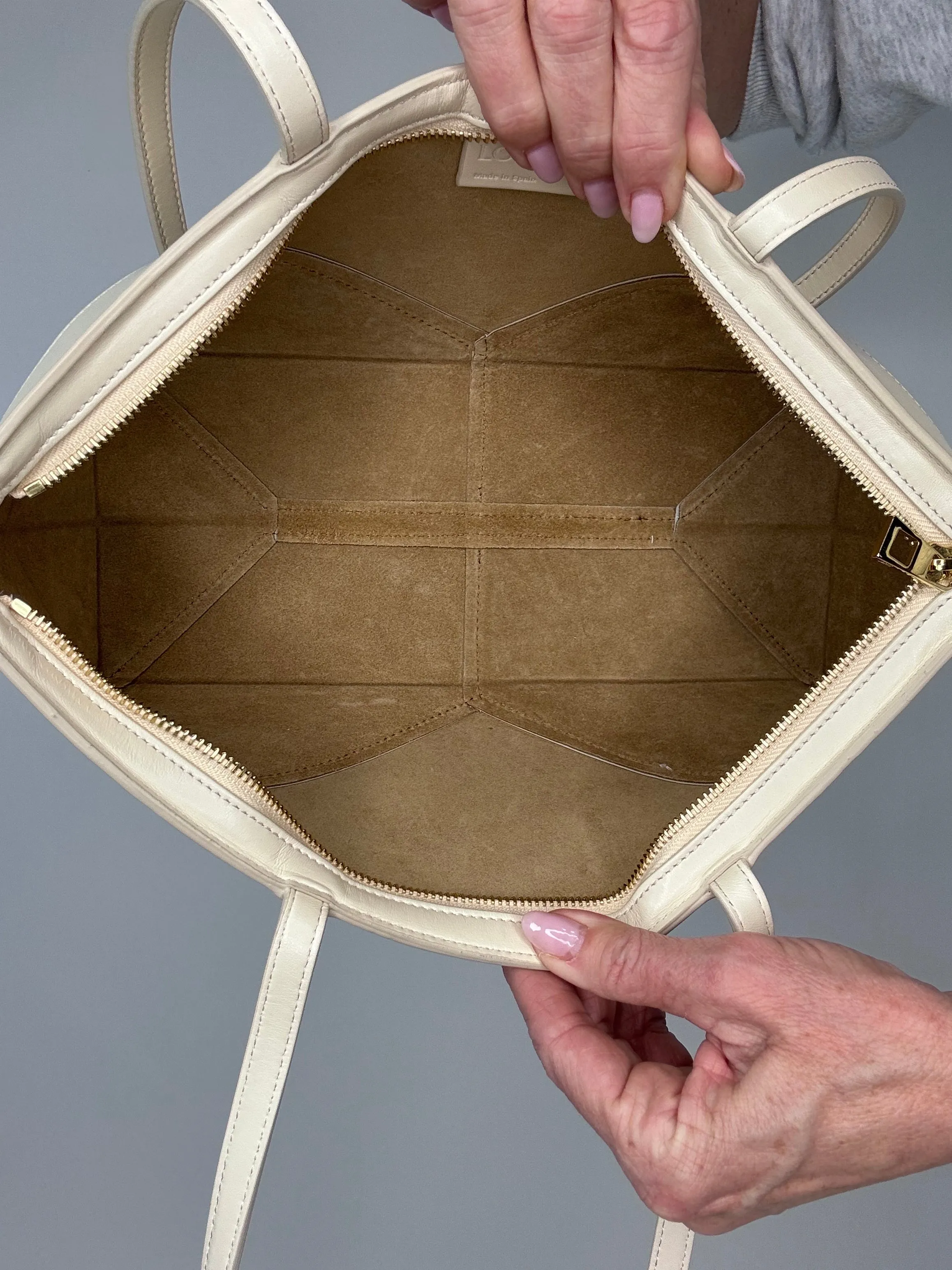 Loewe Crop Fold Bag Cream