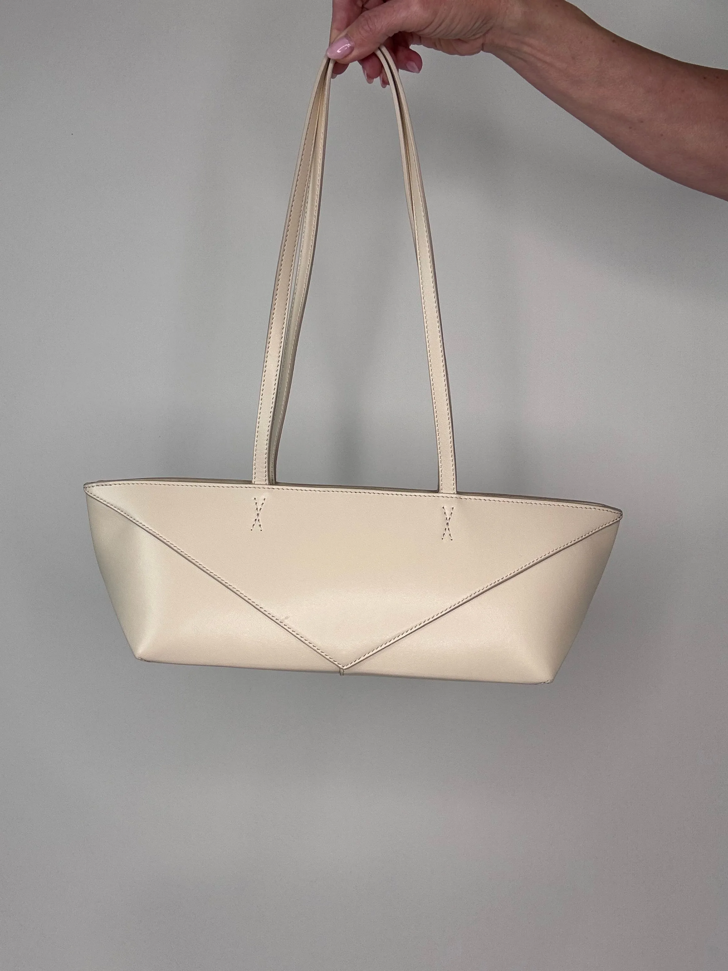 Loewe Crop Fold Bag Cream