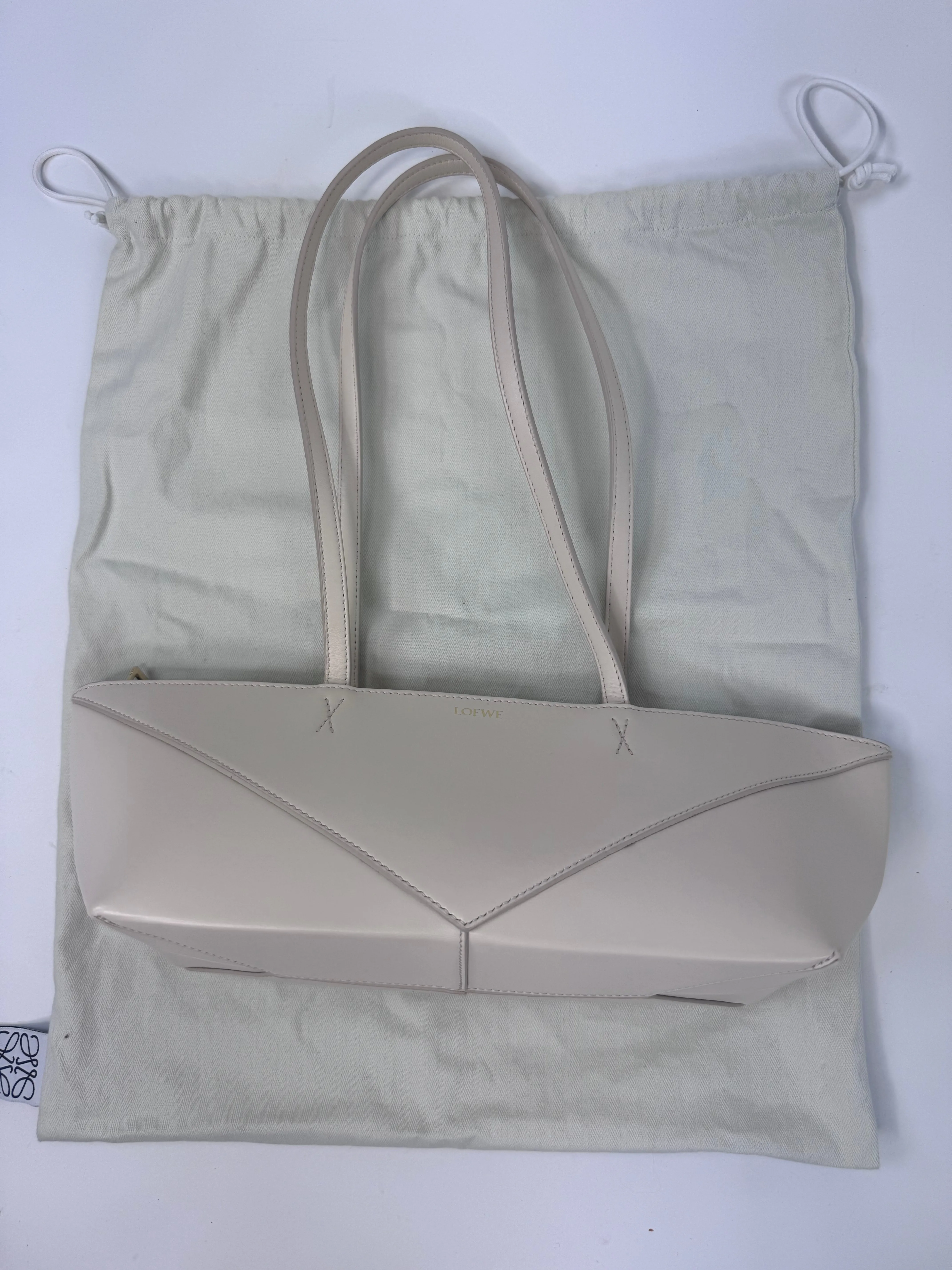 Loewe Crop Fold Bag Cream