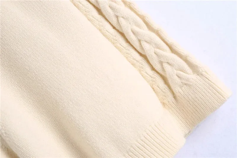 RIBBED TRIMS CABLE-KNIT SHORTS